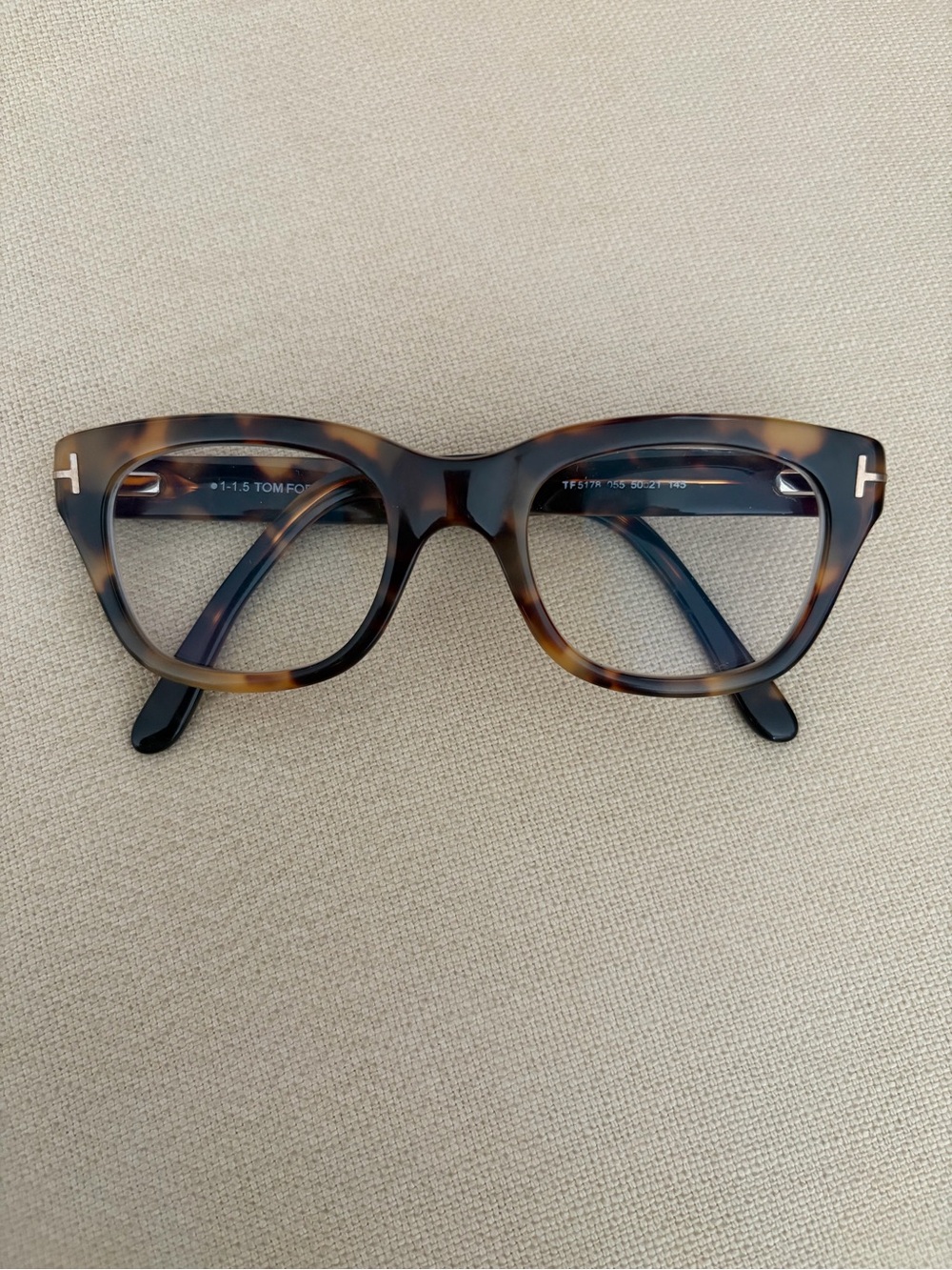 Tom Ford TF5178 unisex Tortoiseshell Eyeglasses Frames 50-20-145 Italy